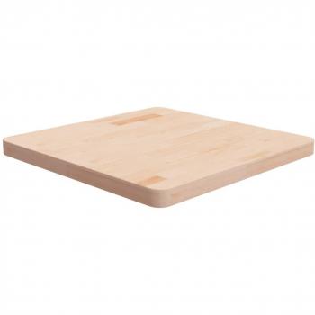 Mesa cuadrada de suelo 60x60x4 cm de roble macizo sin tratar