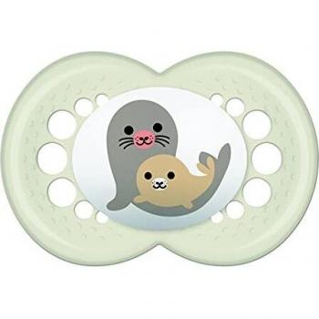 MAM Original 2 Chupetes Silicona Día + 1 Chupete Silicona Noche 18 Meses y + Unisex