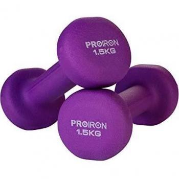 PROIRON Mancuernas de Neopreno Mancuernas con Revestimiento de Neopreno 2 x 1,5KG