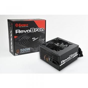 Enermax RevoBron ERB500AWT ED2 - Fuente de alimentación para PC ATX 500 W, 80 Plus Bronce, semimodular Negro