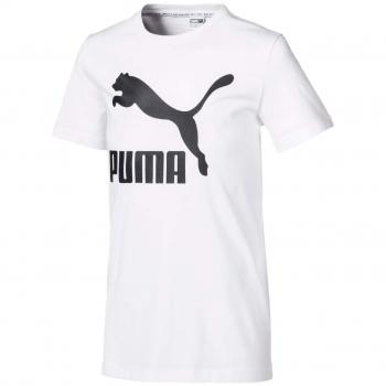 PUMA Classics Logo tee B Camiseta, Niños, White, 128