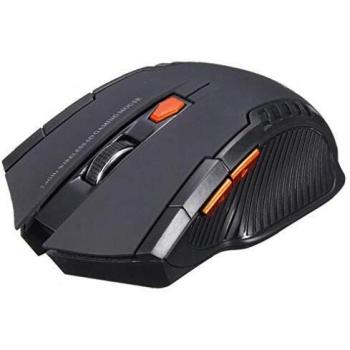 Sanfiyya Los Ratones 1pc óptico inalámbrico de ratón del Juego de batería con el Receptor USB para Ordenador portátil PC-Negro