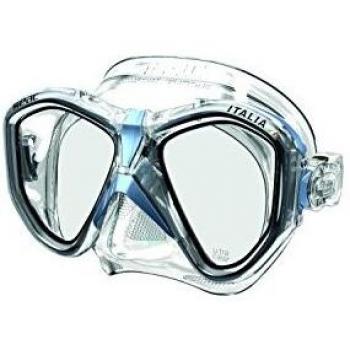 SEAC 750040 Máscara de Diseño Italiano, Adultos Unisex, Transparente/Turquesa, Asian fit