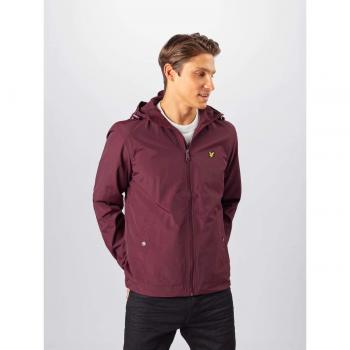 Lyle & Scott Men's Zip Through Hooded Jacket - Burgundy - Size Medium