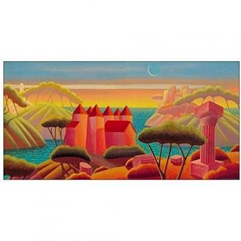 Artopweb Panel Decorativo con Diseño Dall'Olio Solo Dove Ci Sei Tu, Madera, Multicolor, 100x3x50 cm
