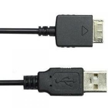 subtel® WMC-NW20MU Cable de Datos USB 1m Compatible con MP3 Sony Walkman NWZ-ZX2, NWZ-A15, A10, NWZ-A816, A818, NWZ-E858, NWZ-ZX1, ZX100 Cable Carga Walkman Connector a USB A 2.0 1A Negro PVC