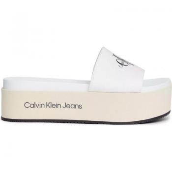 Sandalias de mujer Calvin Klein Flatform Sandal Met en color blanco