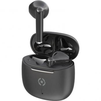 Celly BUZ2 Auriculares True Wireless Stereo (TWS) Intraurales para Llamadas/Música con Conectividad Bluetooth y Puerto de Carga USB Tipo-C en Color Negro