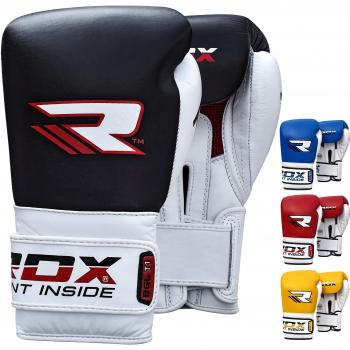 RDX BGL-T1 - Guantes de boxeo para hombre, color negro / blanco, talla 16 oz