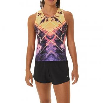 Camiseta sin mangas para mujer Asics Marathon con tecnología de transpiración, diseño ligero y cómodo, ideal para correr y actividades deportivas