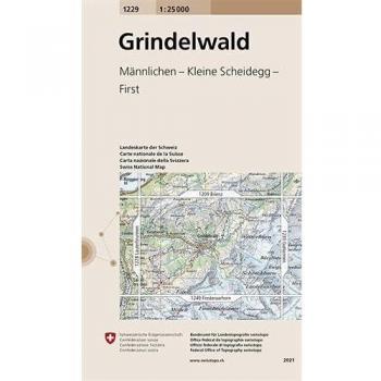 Mapa Topográfico Excursionista 1:25.000 Grindelwald - Swisstopo 1229