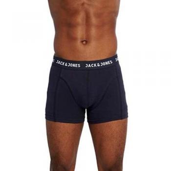 Jack & Jones Men's Anthony 3-Pack Trunks - Black, Blue, Grey - Size L