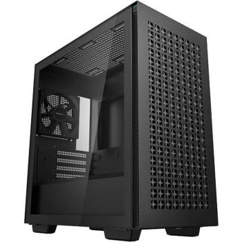 DeepCool CH370 Mini Tower Case with Tempered Glass Window, Black, 1x 120mm Fan, 2x USB 3.0, mATX/mITX