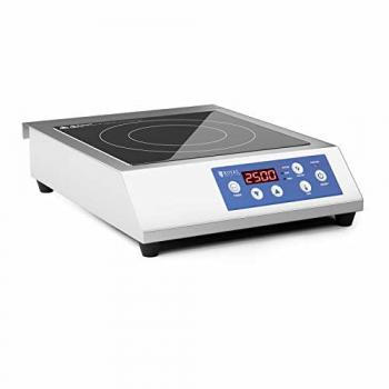 Placa de inducción Royal Catering 28 cm con rango de temperatura de 60 a 240 °C y temporizador