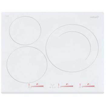 Placa de Inducción Cata INSB 6003 WH, 3 Zonas de Cocción, Función Booster, Color Blanco, Ancho 60 cm