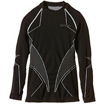 Spaio Intense Camiseta de niños de mangas largas, negro/gris claro, 116-122