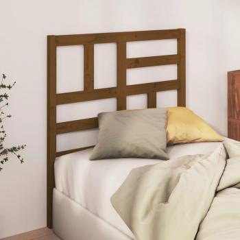 Cabecero de cama de madera maciza de pino ámbar 96x4x104 cm