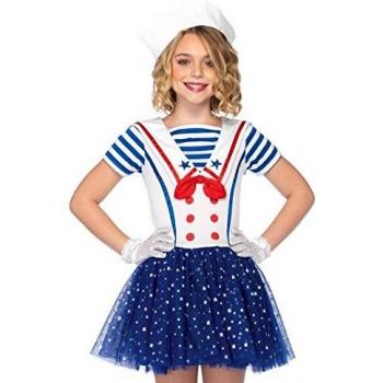 Leg Avenue- Niñas, Color azul, blanco, Medium