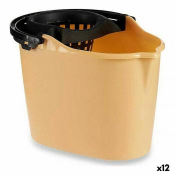 Cubo de Fregar Negro Beige Polipropileno 15 L