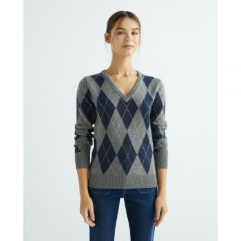 Dockers Jersey de mujer cuello pico con lana