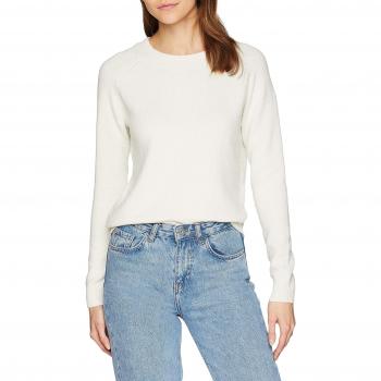 Vero Moda Vmdoffy LS O-Neck Blouse Color, suéter para Mujer, Blanco