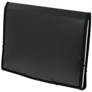 Grafoplas 2960410. Clasificador Opaco Fuelle, Negro, Polipropileno, 13 Posiciones, 330x245x35mm