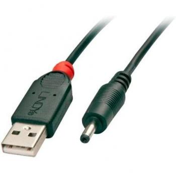 Lindy 70265 Cable de Transmisión Negro 1,5 m USB A a EIAJ-01 (2.5 mm x 0.7 mm)