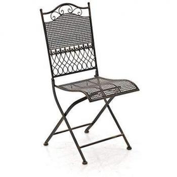 Silla Plegable Kiran Bronce con Diseño Elegante y Forja de Hierro
