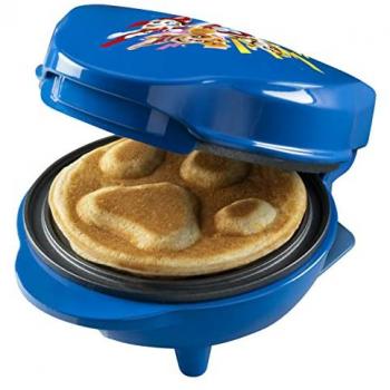 Gofrera Bestron APP500B Paw Patrol Azul 550W, mini gofrera con diseño único, tamaño de los gofres: Ø 10cm, licencia oficial, ideal para fiestas de cumpleaños infantiles, Pascua y Navidad