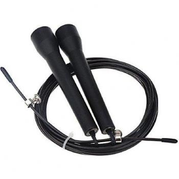 3 Metros metálica en la que la cuerda que salta por cable velocidad comba de Crossfit Mma Box Gimnasio en casa Deportes Accesorios Negro