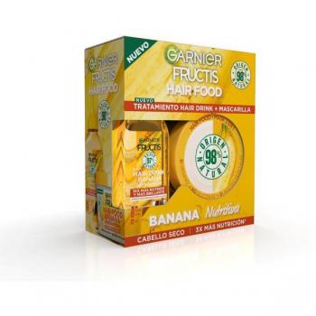Garnier Fructis Hair Food Banana Nutritiva Duo Pack Tratamiento Capilar con Champú Hidratante y Mascarilla Nutritiva, para Pelo Seco - 350 ml + 390 ml