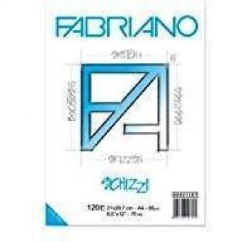Fabriano Schizzi BL 1CO 120F Bloquear Zeichenpapier, 90 g, A4, 21 x 29,7 cm, weiß