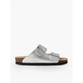 Sandalia Genuins modelo G105672 para mujer en color plateado