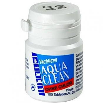 Pastillas de Conservación de Agua Potable Aqua Clean sin Cloro - 100 Tabletas