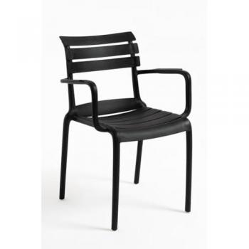 Silla de Jardín Lamix con Brazos - Color Negro