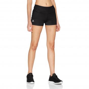 SALOMON Mujer Shorts Ajustados para Running Agile Tight, Tejido de Punto, Negro, Talla: XS, L40127200
