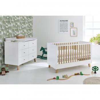 Set de Muebles para Bebé Pan Extra Ancho 2 Piezas (Cuna y Cambiador)