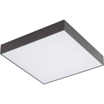 Lámpara de techo LED Lucande Leicy, negra, 40 cm, RGBIC, CCT, moderna, hecha de metal para salón y comedor (1 llama), plafón LED