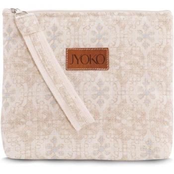 Bolso Clutch Mahal Jyoko - Estampado Crema Inspirado en Taj Mahal, estampado en beige