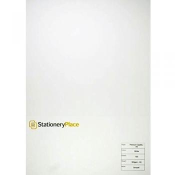 Stationery Place Thick White Card 300GSM A5 X 100 Sheets