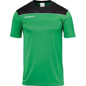 uhlsport Offense 23 Poly Shirt Camiseta De Fútbol para Hombre, Verde/Negro/Blanco, 152