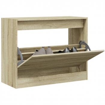 Zapato de roble Sonoma 80x34x63 cm de madera multicapa marrón