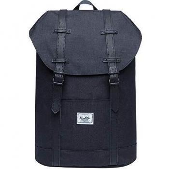 KAUKKO Mochila Tipo Casual de Hombre y Mujer para Portátil para Escuela, Viajes o Senderismo Mini tamaño Negro