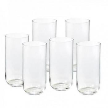 Pack 6 Vasos Cristal Redondos Lisos 44 Cl 15 Cm Alta Calidad