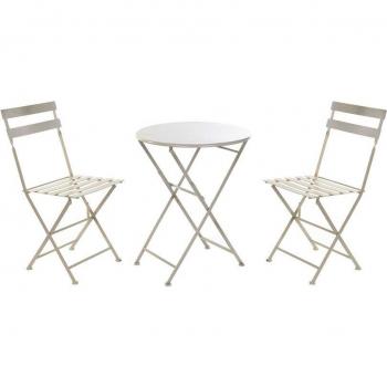 Conjunto de Mesa con 2 Sillas DKD Home Decor 80 cm, dimensiones 60 x 60 x 70 cm
