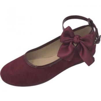 Merceditas y Bailarinas Batilas modelo 170/050/1 para niña en color burdeos