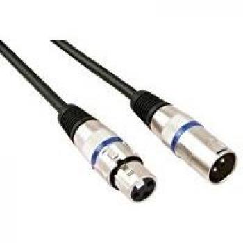 Cable XLR macho a XLR hembra de 3 metros en color negro
