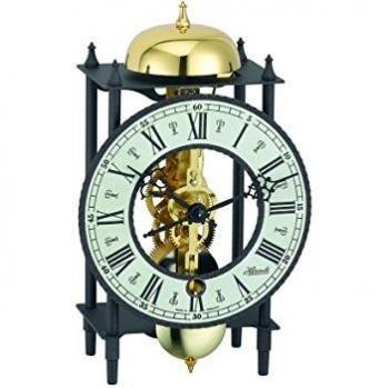Reloj de Mesa Hermle 23001-000711, Fabricado en Hierro Forjado, Color Negro, Dimensiones 24cm x 13cm x 9.5cm