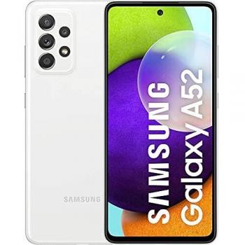 Samsung Smartphone Galaxy A52 con Pantalla Infinity-O FHD+ de 6,5 Pulgadas, 6 GB de RAM y 128 GB de Memoria Interna Ampliable, Batería de 4500 mAh y Carga Superrápida Blanco