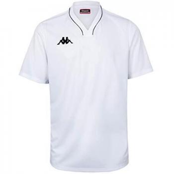 Kappa Calascia Camiseta Baloncesto, Hombre, Blanco, L